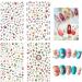 12 Sheets Christmas Nail Art Stickers Kalolary 3D Self-Adhesive Nail Stickers Decals Nail Art Tips Stencil for Women Girls Nail Art Design - Buy Online on GoSupps.com