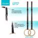 Vulken Adjustable Wooden Gymnastic Rings with Numbered Straps - 1.1'' Olympic Rings for Core Workout and Bodyweight Training | Home Gym Rings 1600lbs - Buy Online on GoSupps.com