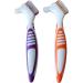 2-Piece Denture Brush Set | Double-Bristled Ergonomic Toothbrush for False Teeth Care | Portable Dental Hygiene Solution - Buy Online on GoSupps.com