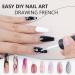 Buy NXJ INFILILA Gel Liner Nail Polish Set - 2 Color French Tip White & Black - Perfect for Nail Art & Swirl Designs - Ideal Gifts for Women - Buy Online on GoSupps.com