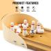3 Otters Mini Bowling Set - Wooden Tabletop Game for Home and Office | Desk Toys for Coworkers - Buy Online on GoSupps.com