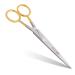 Hairdressing Scissors 5.5" with Gold-Plated Handles - Anti-Rust Barber Scissors - Tempered Ice Stainless Steel Hair Scissors - Designed for Hair Cutting & Grooming - Ideal for Men/Women Hairdressing Scissors Gold 5.5"