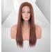 Vebonny Auburn Brown Lace Front Wig for Women - 20 Inch Straight Hair with Baby Hair Glue-Free & Middle Parting - #021 - Buy Online on GoSupps.com