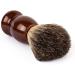 QSHAVE Handmade Pure Badger Hair Shaving Brush with Real Wood Base - Ideal for Wet Shave with Safety Razor or Double Edge Razor - Buy Online on GoSupps.com