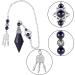 Kyeygwo Blue Sandstone Cone Stone Pendulum - Double Crystal Point Quartz Gemstone for Divination Meditation and Reiki Healing - Buy Online on GoSupps.com