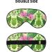 Pink Plant Flowers Eye Mask - Soft Elastic & Adjustable Sleep Mask for Men & Women - Buy Online on GoSupps.com