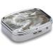 White Dragon Style Pill Box - 2 Compartment Decorative Metal Pill Organizer for Pocket & Purse - Portable Medicine Case - Buy Online on GoSupps.com