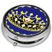 Fantasy Tiara Round Pill Box - 3 Compartment Travel Organizer | Portable Black Pill Case for International Use - Buy Online on GoSupps.com