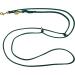 Buy Dogeleine Fat Leather Brass Dog Leash - Adjustable 2m - 5m for Small & Large Dogs | Durable Double Linen Fir Green - Buy Online on GoSupps.com