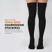 Thigh-High Compression Stockings 20-30 mmHg | Closed Toe | Medical Class 1 Support for Men & Women - Medium Black - Buy Online on GoSupps.com