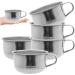 Premium 5PC Stainless Steel Razor Cup & Bowl Set | 4.3x2in Shaving Cup with Handle for Home & Barber Shop - Buy Online on GoSupps.com
