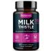 Milk Thistle 150 mg Capsules 120 Count Liver Cleanse Support Detox Vitamin Extra Strength Silymarin Extract Silybum Marianum All Natural Immune Boost Detox Supplement Non-GMO Made in USA