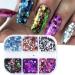 Manicure Hexagon Butterfly-shape Irregular Spangles Colorful Black White Nails Sequins Glitter Flakes(01) - Buy Online on GoSupps.com
