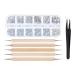 Voiakiu Nagelkunst-Strass-Kit |1440 pieces of crystal glass from rhinestones - 5 picking pen and tweezers flatback street stones gemstones for DIY art crafts