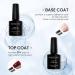 MAYCHAO Gel Nail Polish Base & Top Coat Set | Long Lasting Soak Off UV LED Lacquer - 7.3ml | 2Pcs Base & Shiny Top Coat for Smooth Application - Buy Online on GoSupps.com