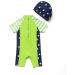 BONVERANO Baby Boys Sunsuit/Swimsuit UPF 50+ Sun Protection One Piece with Zipper & Sun Hat - 18 Months (Big Fish Design) - Buy Online on GoSupps.com