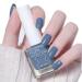 TBeautfave Blue Nail Varnish Nail Polish Quick Dry Long Lasting Nail Polish Non-Toxic Breathable Nail Polish No Need Cure Nail Gel Polish Nail Varnish at Home Manicure 26 Haze Blue