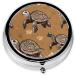Sea Turtles Mini Round Pill Box - 3 Compartment Travel Organizer | Portable Medicine Case for Home & Office - Buy Online on GoSupps.com