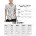 Zamowoty Women's Short Sleeve Golf Shirt - White | 1/4 Zip Loose Yoga Workout Top - Buy Online on GoSupps.com
