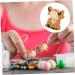 KONTONTY 10pcs Highland Animal Beads Silicone Teether - Light Brown Cartoon Baby Teething Toy - Buy Online on GoSupps.com