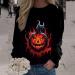 Halloween Costumes Printed Fashionable Casual Long Sleeved Zipper Round Neck Hoodies Sweater Tops Ladies Sweat Orange Large - Buy Online on GoSupps.com