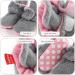 TMEOG Baby Booties Slippers | Infant Boots | First Walking Shoes | Winter Sock Crib Shoes for Boys Girls 0-18 Months | Light Grey Pink Furry | Size 0-6 Months - Buy Online on GoSupps.com