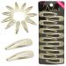 Dofash snap hair clips metal basic grips 5 cm/2 in small hair clips braided hair clips for women hair accessories girls 12 pcs (blond)
