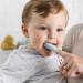 Nattou Baby Toothbrush Set - 2 Finger Toothbrushes for Babies & Toddlers BPA-Free Silicone Protective Cover - Blue - Buy Online on GoSupps.com