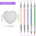 Sibba Nail Art Palette Set with 5 Brushes - Resin Mixing Palette for Nail Polish - Golden Edge Holder & Display Board - Cosmetic Mixing Tools (White) - Buy Online on GoSupps.com