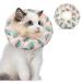 Kytpyi Cat Collar Stain-Resistant Adjustable (17-27cm) Collars for Cats or Puppies Breathable Waterproof Cotton Cat Collar for Wound Healing (Pink) Feather