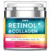 Retinol Cream for Face with Hyaluronic Acid Day-Night Anti-Aging Moisturizer for Women Men Collagen Cream for Face Reduces Wrinkles Dryness 1.78 Oz