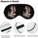 Hoopoe Bird Flower Eye Mask | Soft Blindfold Cover for Travel & Sleep - Adjustable Night Eyeshade - Buy Online on GoSupps.com