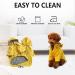 Yellow Dog Raincoat with Reflective Buttons - Water Resistant, Adjustable Drawstring, Removable Hood | XS-XXL Sizes - Medium (Chest 19-23) - Buy Online on GoSupps.com