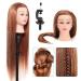 24-Inch Hairdressing Head with Holder - Soft Synthetic Hair Professional Practice Tool for Hair Styling and Training - Buy Online on GoSupps.com