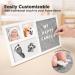 Baby Handprint & Footprint Set with Felt Letterboard - Clean Touch Stamp Cushion & Picture Frame for Newborns - Perfect Baby Shower Gift (Alpine White) - Buy Online on GoSupps.com