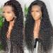 28 Inch HD Transparent Water Wave Lace Front Human Hair Wig for Black Women - Pre Plucked with Baby Hair, 180% Density, Deep Curly Style - Buy Online on GoSupps.com