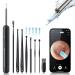 Ear Wax Removal Tool  Earwax Removal Kit with 8 Pcs Ear Set  Ear Cleaning Kit with 6 Ear Pick  Ear Cleaner Otoscope with Light  Ear Camera for iPhone  iPad  Android Phones (Black)