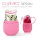 DeliSoul Ice Roller for Face, Eyes & Neck - Upgraded Leak-Proof Silicone Mold for Tightening, De-Puffing & Brightening Skin Care - Reusable Facial Massage Tool in Pink - Buy Online on GoSupps.com