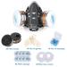 Reusable Face Cover with Filters Set - Active Carbon Respirator for Painting and Protection Against Gas, Dust, Vapors, and Fumes - Ideal for Painting, Staining, Car Spraying, Sanding, and Cutting - Buy Online on GoSupps.com
