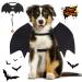 Vivifying bat wing dog Halloween dog costume bat wing with pumpkin bell adjustable bat wing cosplay decoration (neck: 12.6-20.5 inch/breast size: 13.5-24.4 inches)