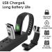 Waterproof Fitness Tracker with Activity & Sleep Monitor - Black Smart Watch for Android & iOS - Buy Online on GoSupps.com