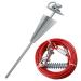 AB Tools Extra Strong Dog Stake Out Spike & 10ft Weather Resistant Tie-Out Cable 10FT/ 3M