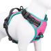 Phoepet adjustable safety dishes for medium and large dogs with padded handle and reflective dog harness easy to control for the daily walk (orange XL) Orange XL