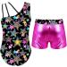 TiaoBug Kids Girls Sleeveless Dance Leotard with Boyshorts Set - Black, 8 Years | Gymnastics Dancewear - Buy Online on GoSupps.com