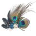 Charming Peacock Feather Hair Clip | Retro Party Accessory & Bridesmaid Gift | Stylish Hair Accessory (10-15 cm) - Buy Online on GoSupps.com