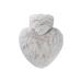 Hugo Frosch hot water bottle heart 1.0 l with fleece cover taupe