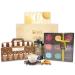 Coffee Gift Set Hamper - Flavoured Ground Coffee Medium-Dark Roasted Flavoured Coffee Syrup Shortbread & French Press Coffee Maker - Christmas Hamper Gift for Coffee Lover - Gifts for Him and Her Variety Ground Coffee Hamper