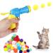 Jasminum cat toys 50 pieces interactive cat toys ball with 1PCs cat toys thrower colorful cat toys balls noiseless cat toys for cats indoor cat toy ball