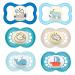 MAM Day & Night // Original & Air // "Skin Soft" silicone pacifier 16+ Boy // set of 6 // incl. 3 sterilized transport boxes
