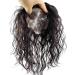 Real hair crown attachment for women with thin hair 12.7 x 14 cm mono-crown filler hair part 40.6 cm dark brown 40.6 cm dark brown